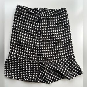 Stylish Black and White Vintage Skirt